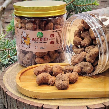 Hạt điều vị bạc xỉu (cà phê), giữ trọn hương vị cafe thơm nồng tạo nên sự đặc biệt, hạt điều nguyên hạt, trọng lượng NET