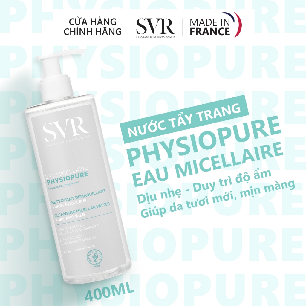 Combo Tẩy trang Physiopure 400ML và Gel rửa mặt Gelee Moussante 400ML (CBG19)