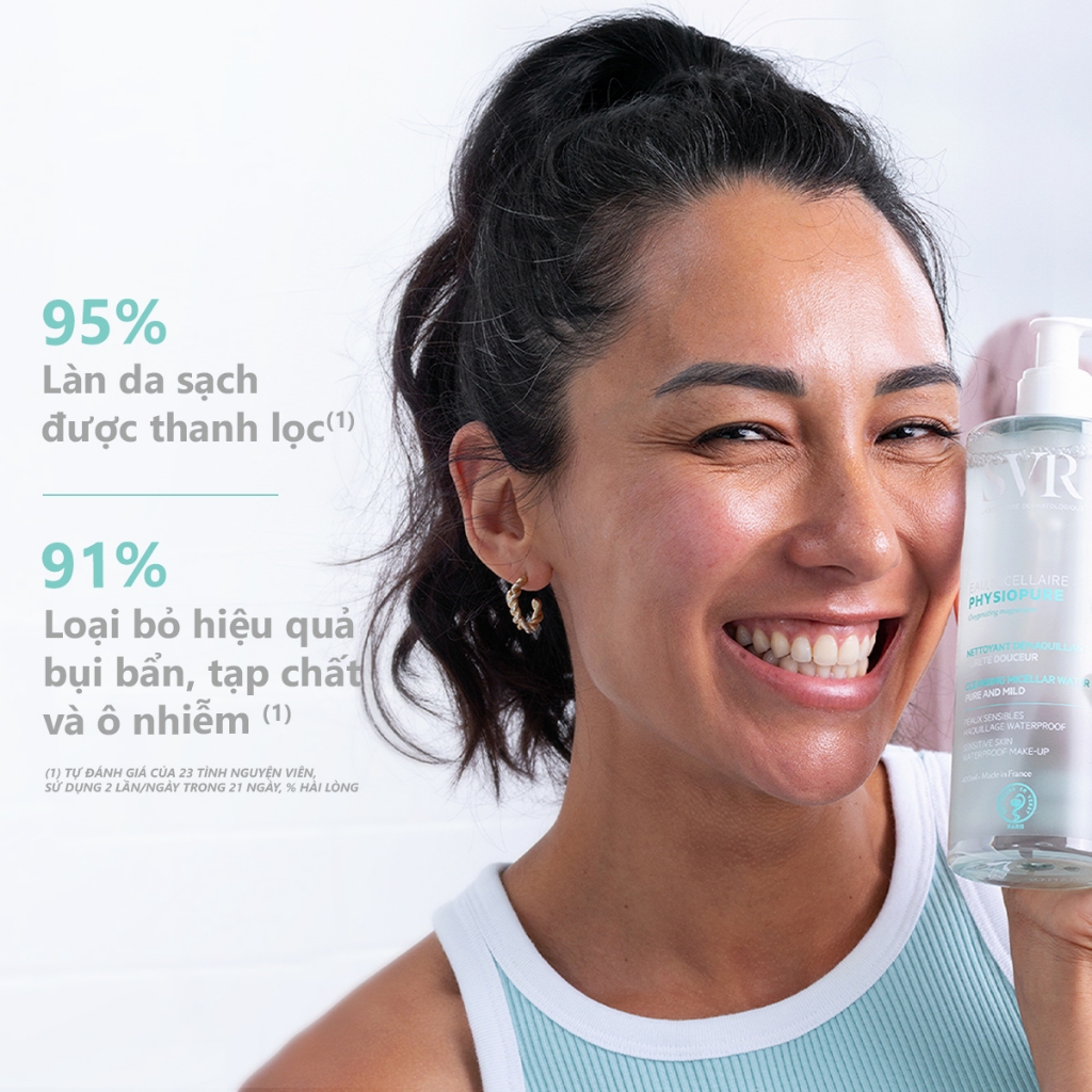 Bộ đôi Nước tẩy trang cho da nhạy cảm SVR Physiopure Eau Micellaire 400ML (CBG22)