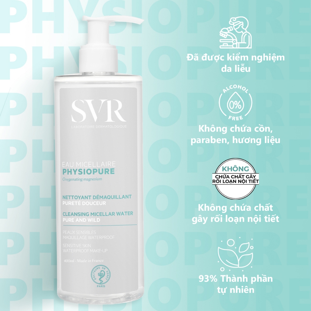 Combo Tẩy trang Physiopure 400ML và Gel rửa mặt Gelee Moussante 400ML (CBG19)