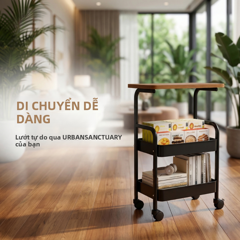 【U&I】Xe Đẩy Spa Khay Thép Lưới, Kệ Đa Năng Cao Cấp xe đẩy spa 3 tầng Lắp Ráp Kitchen