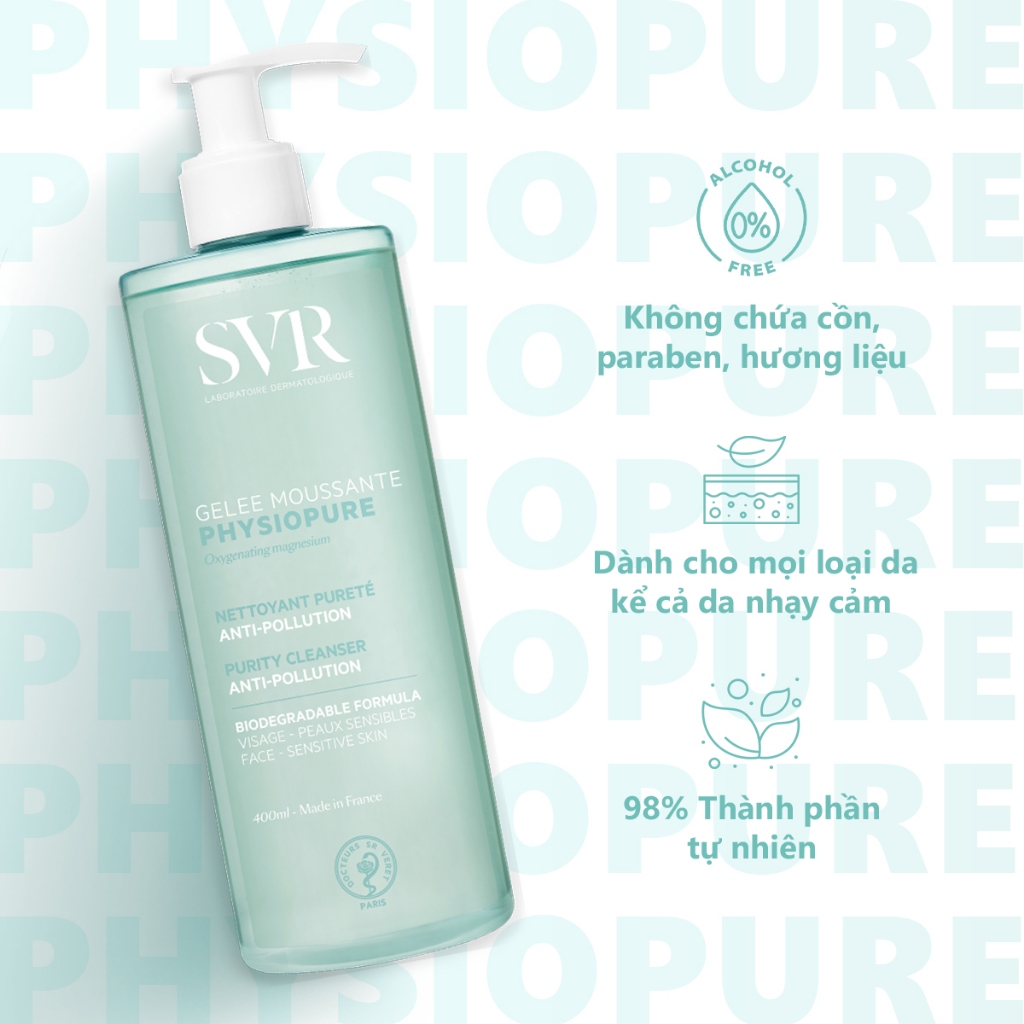 Combo Tẩy trang Physiopure 400ML và Gel rửa mặt Gelee Moussante 400ML (CBG19)