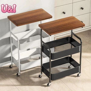 【U&I】Xe Đẩy Spa Khay Thép Lưới, Kệ Đa Năng Cao Cấp xe đẩy spa 3 tầng Lắp Ráp Kitchen