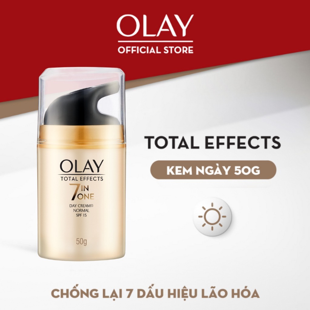 [LS] Combo Kem Dưỡng OLAY TOTAL EFFECTS Ngày & Đêm Phục Hồi & Ngăn 7 Dấu Hiệu Lão Hóa 50G X2