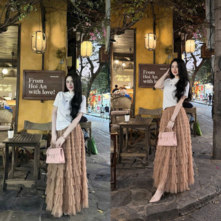 Set váy tầng công chúa đi tiệc dạo phố