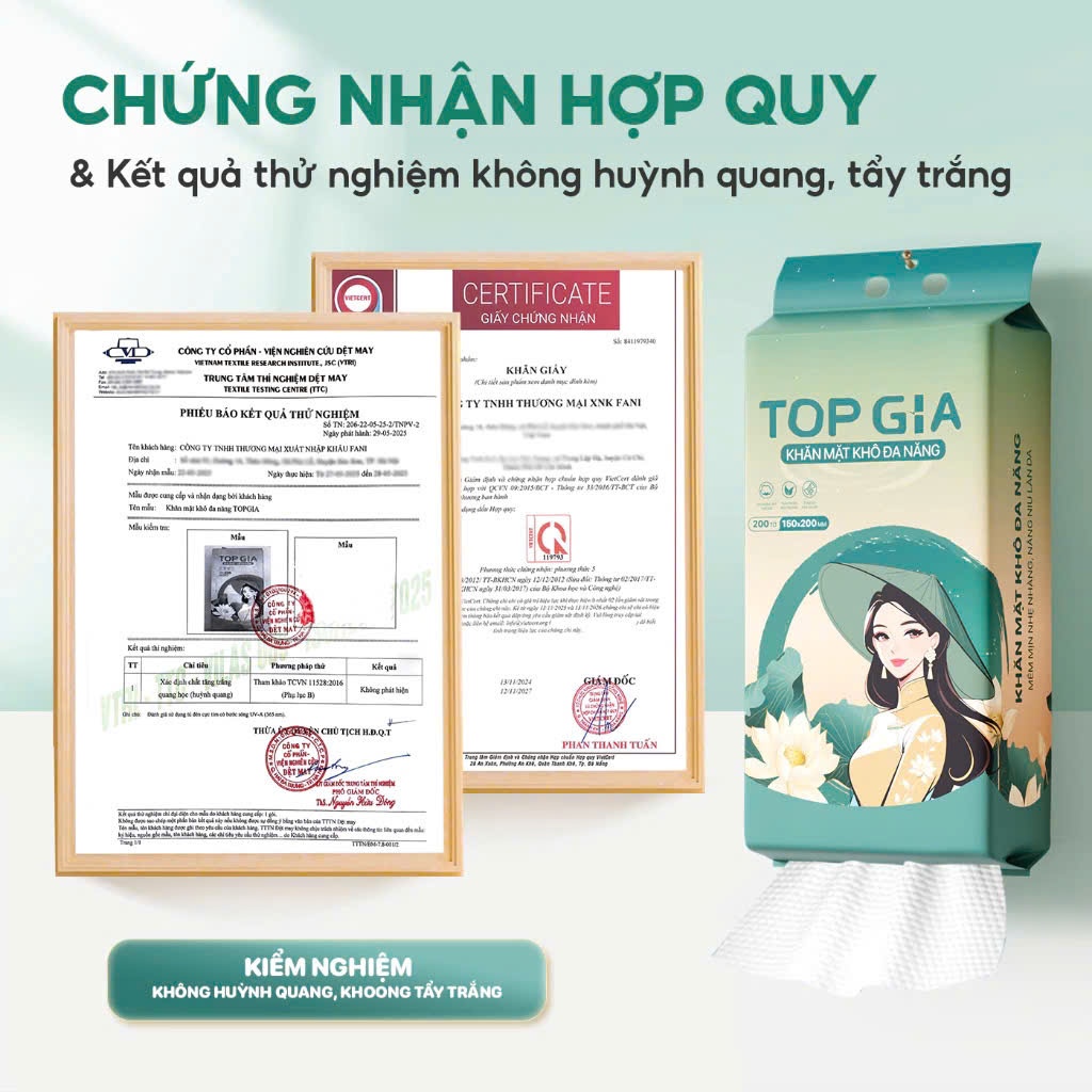 Khăn Khô Đa Năng TOPGIA 200 Tờ – Khăn Mặt Khô Dùng Một Lần, Khăn Khô Đa Năng Cho Bé Và Gia Đình
