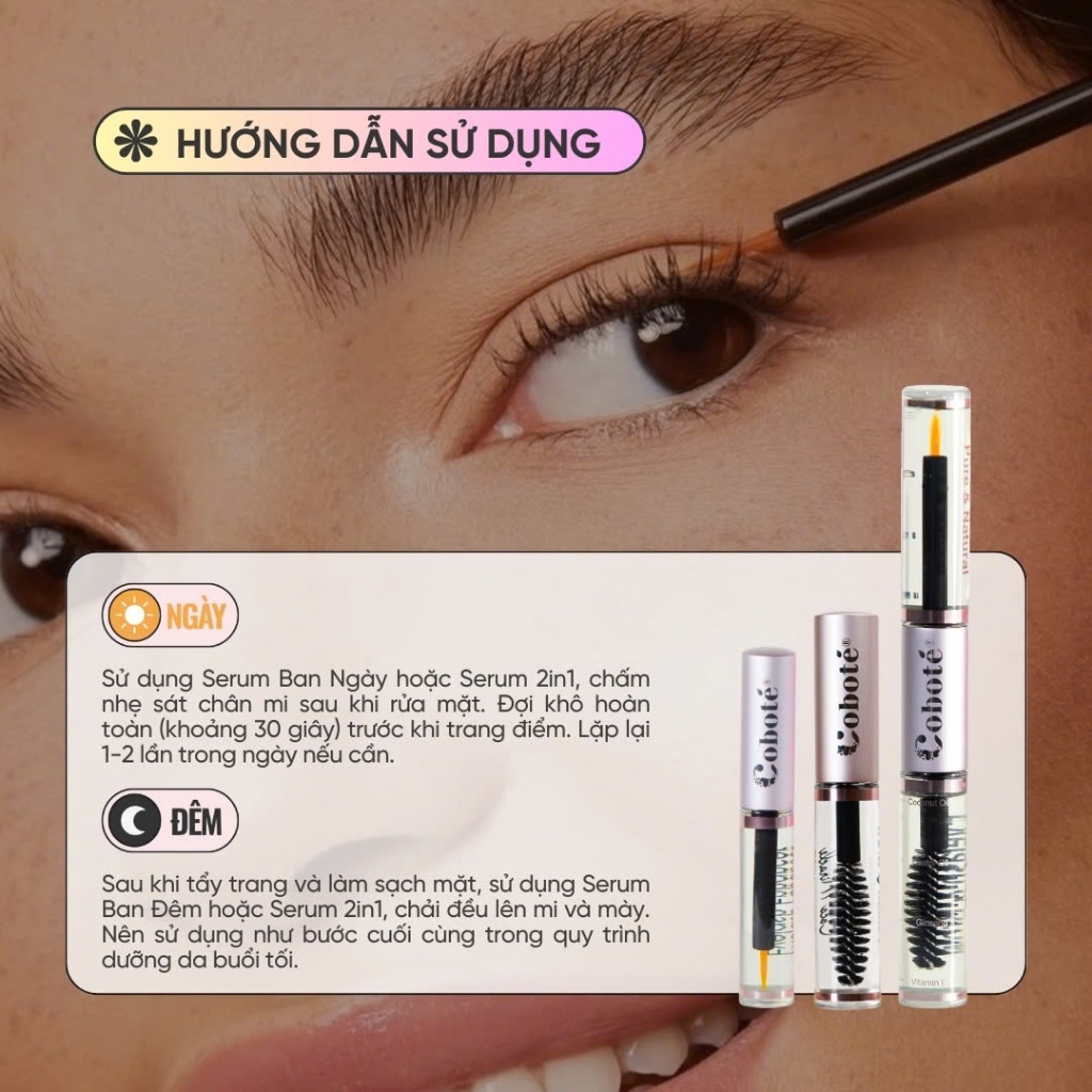 Serum Dưỡng Dài Mi & Mày Ban Đêm 6ml – Coco Miracle Eyelash & Brow Enhancer