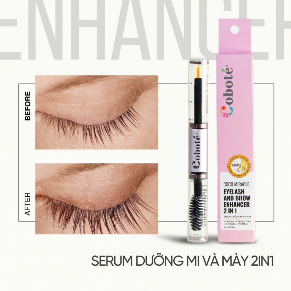 Serum Dưỡng Dài Mi & Mày Ban Đêm 6ml – Coco Miracle Eyelash & Brow Enhancer