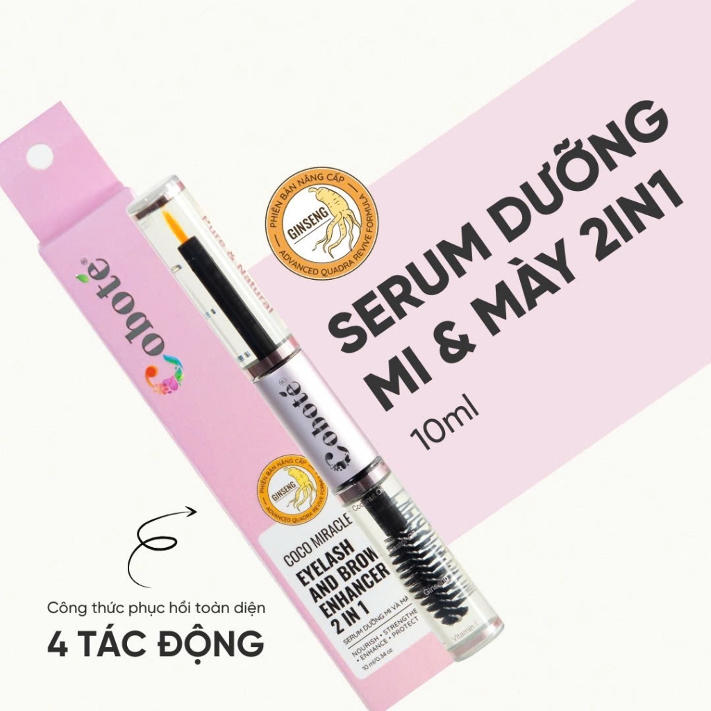 Serum Dưỡng Dài Mi & Mày Ban Đêm 6ml – Coco Miracle Eyelash & Brow Enhancer