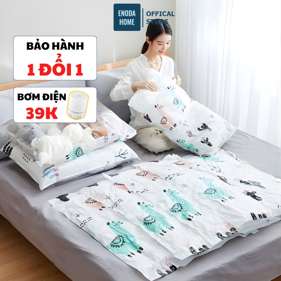 [TẶNG QUÀ] Túi Hút Chân Không Đựng Quần Áo ENODA HOME, Túi Hút Chân Không Siêu Dày Bảo Quản Chăn Màn Gọn Gàng M010