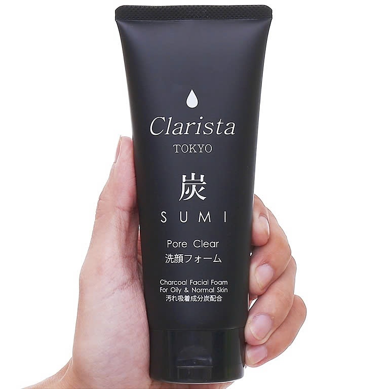 Sữa Rửa Mặt Than Hoạt Tính Giúp Làm Sạch Và Dưỡng Ẩm Da Clarista Tokyo Charcoal Facial Foam (130g)