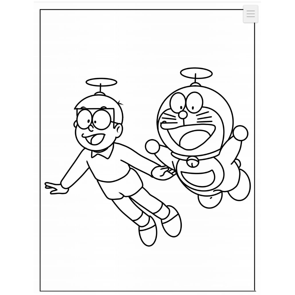 20 tranh tô màu Doreamon (Mực và giấy chính hãng - an toàn cho bé)