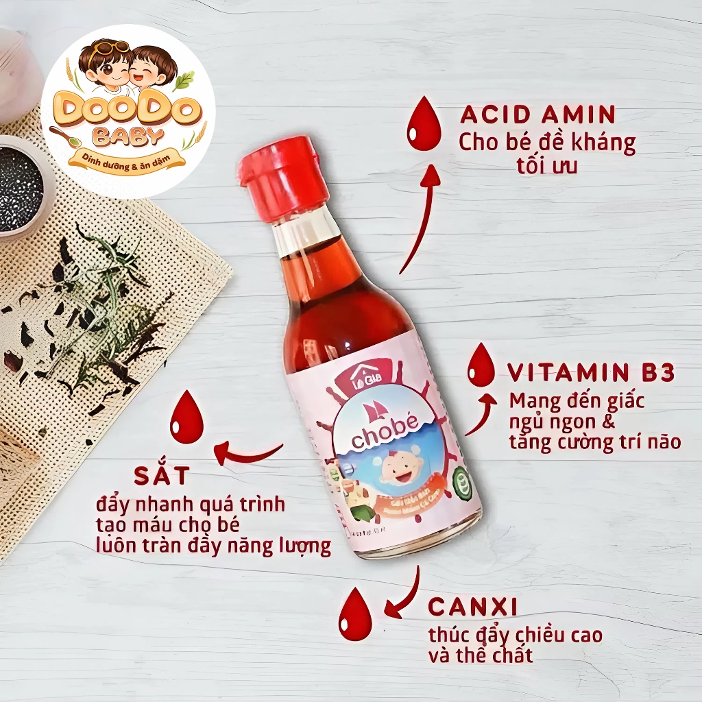 Nước Mắm Cá Cơm Ăn Dặm Lê Gia Giảm Muối Cho Bé (60ml)
