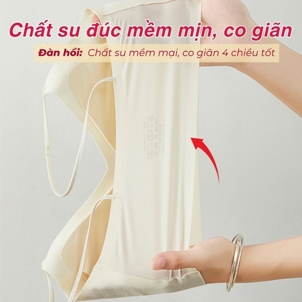 Áo ngực nữ su đúc cao cấp mềm mại đệm mút 3D chống chảy xệ ôm ngực gợi cảm sexy 2 dây mảnh LANXA A01