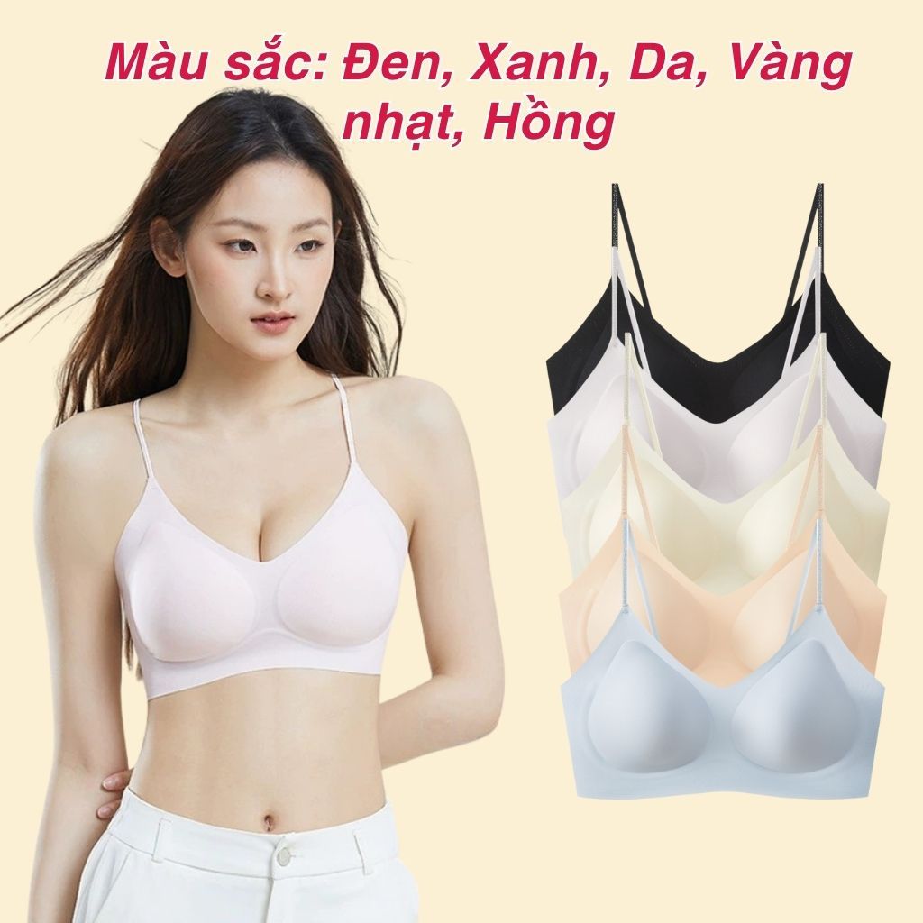 Áo ngực nữ su đúc cao cấp mềm mại đệm mút 3D chống chảy xệ ôm ngực gợi cảm sexy 2 dây mảnh LANXA A01