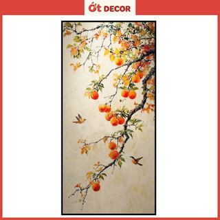 Decal Dán Tường Quả Hồng Tài Lộc - Ớt Decor Mang Bình An Và Sự Thịnh Vượng Vào Không Gian Sống