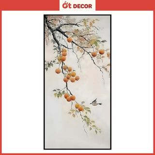 Decal Dán Tường Quả Hồng Tài Lộc - Ớt Decor Mang Bình An Và Sự Thịnh Vượng Vào Không Gian Sống