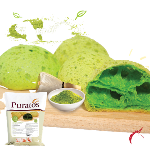 Bột trộn sẵn bán mì Mochi Hương Trà Xanh 1kg