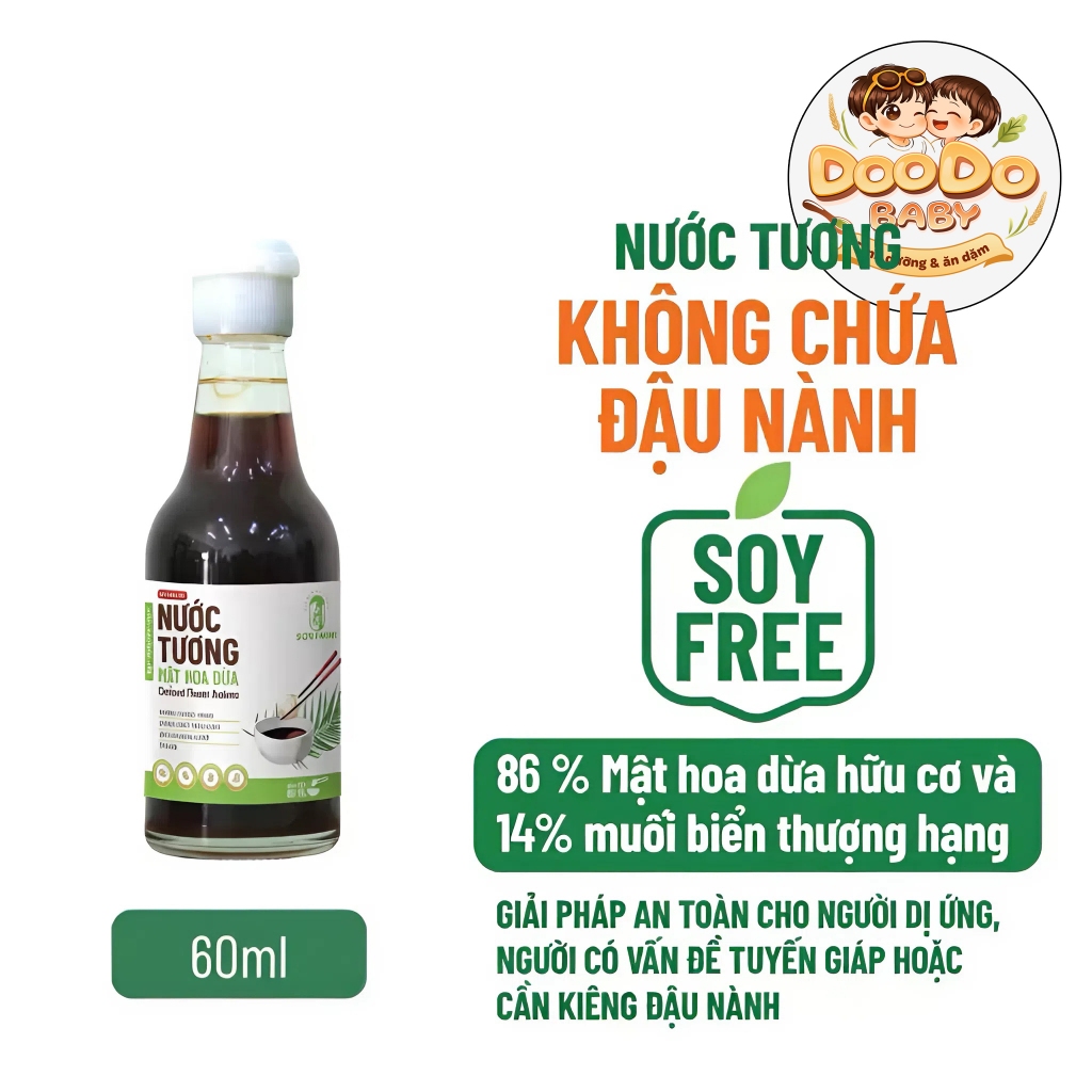 Nước Tương Mật Hoa Dừa Sokfarm Ăn Dặm Cho Bé (60ml)