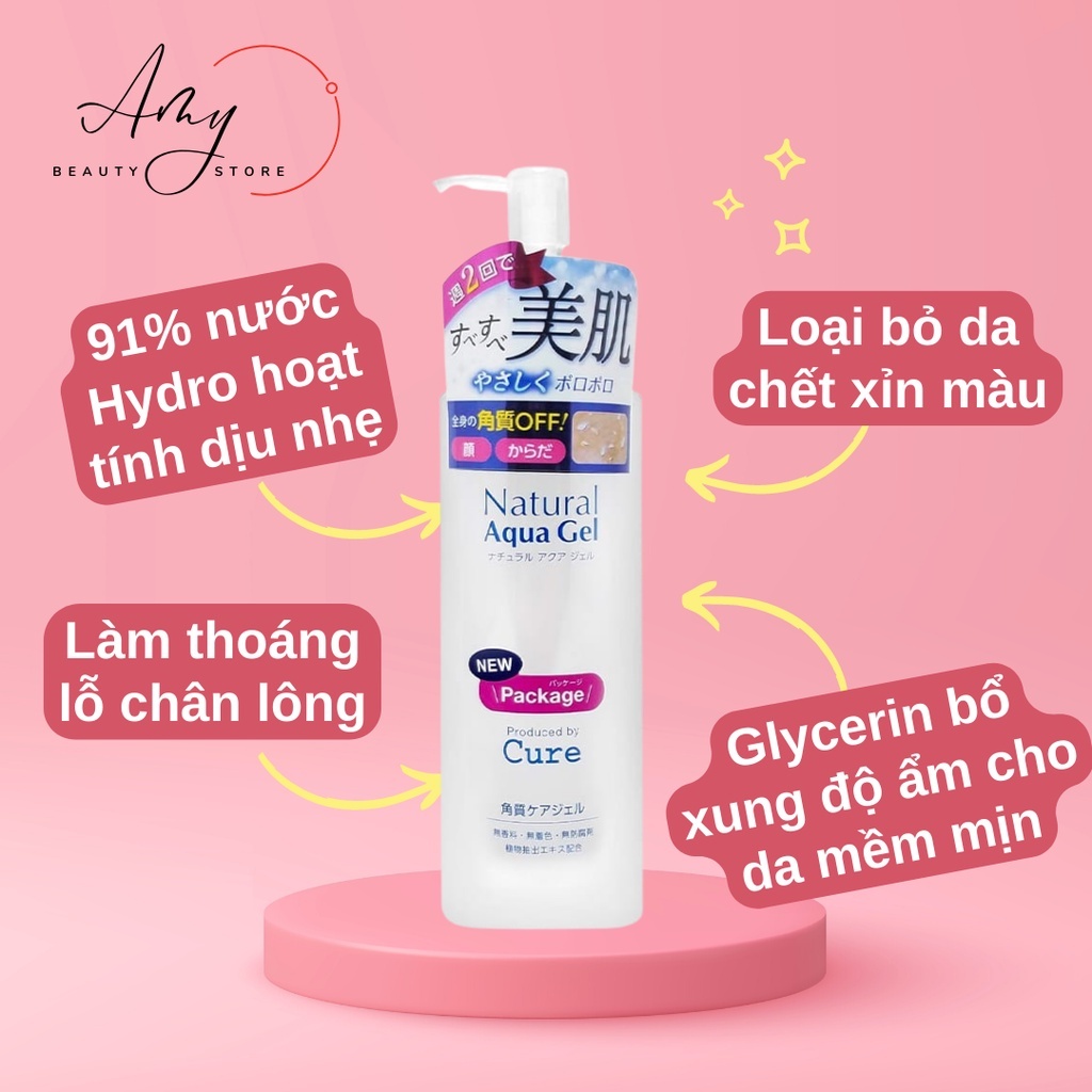 Tẩy da chết Cure Natural Aqua Gel Nhật Bản Sáng Da, Sạch Bụi Bẩn