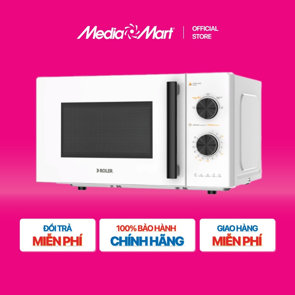 Lò vi sóng Roler 20L RM-3213W 700W - [ Ship 0đ ] Đa năng : Nấu, Dã đông, Hâm nóng Bảo hành 12 tháng