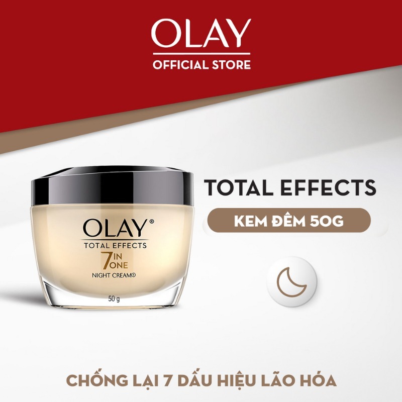 [LS] Combo Kem Dưỡng OLAY TOTAL EFFECTS Ngày & Đêm Phục Hồi & Ngăn 7 Dấu Hiệu Lão Hóa 50G X2