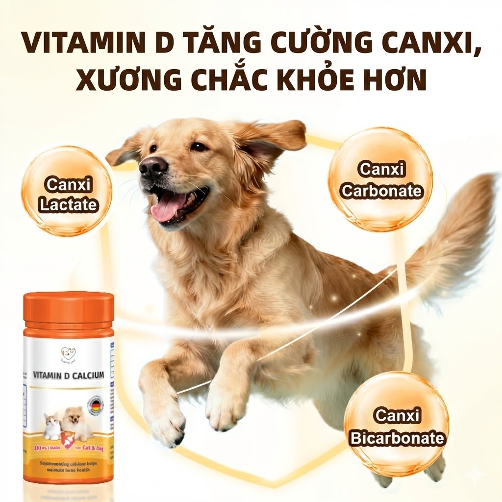 CASSIEL PET Viên Uốngbổ Sung-Men Vi Sinh Vitamin Tổng Hợp Canxi Cho Khớp Tiêu Hóa Lông Và Da Cho Chó Và Mèo