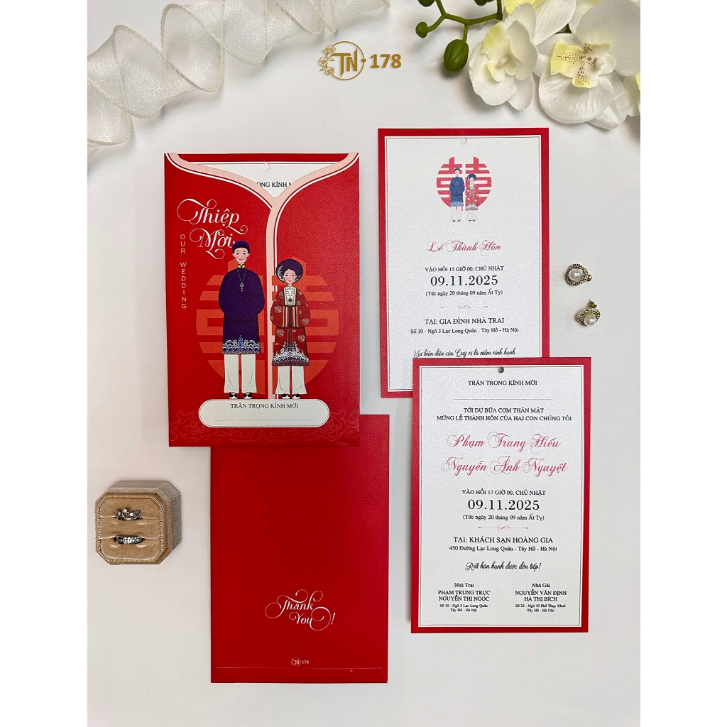 THIỆP CƯỚI PHONG BÌ RÚT - CÓ DÂY BUỘ - MẪU MỚI NHẤT 2026 | Shopee Việt Nam