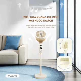Quạt Điện Cây Masuto Thông Minh AI Điều Khiển Bằng Giọng Nói Quạt Mát Ion Âm Điều Hòa Bổ Sung Oxy