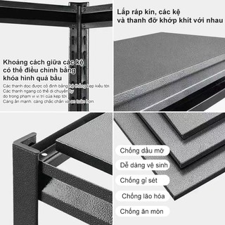 Kệ bếp gas đa năng Kệ sắt 3 Tầng Kệ nhà bếp Tải Trọng 300kg