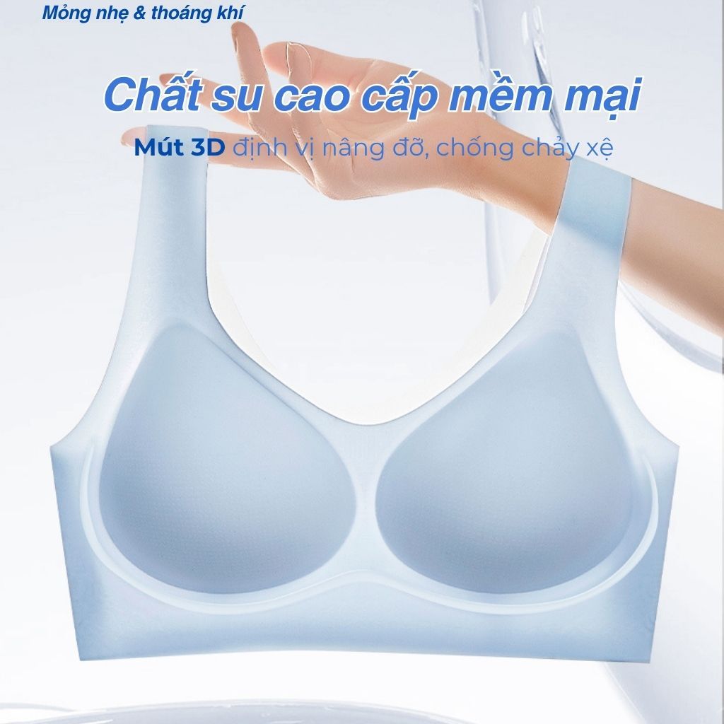 Áo ngực nữ su đúc cao cấp mềm mại đệm mút 3D nâng đỡ gợi cảm lưng liền không đường may LANIXA A606