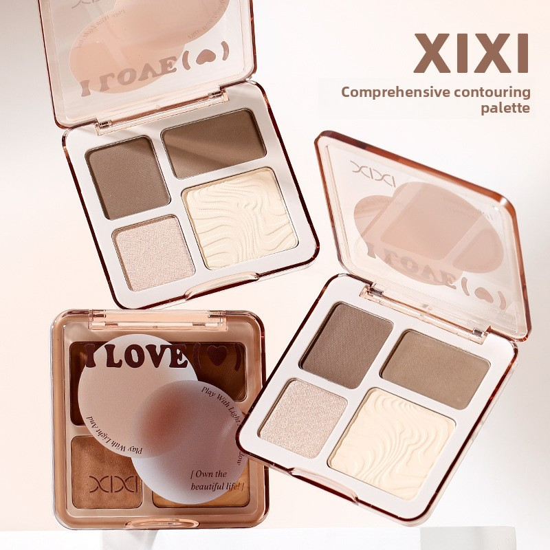Xixi Shading Contour Palette – phấn mịn, matte tự nhiên dễ dùng cho người mới phù hợp sinh viên D854