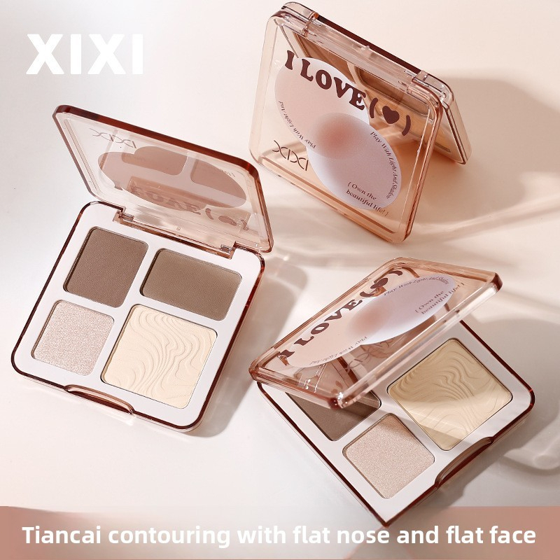 Xixi Shading Contour Palette – phấn mịn, matte tự nhiên dễ dùng cho người mới phù hợp sinh viên D854