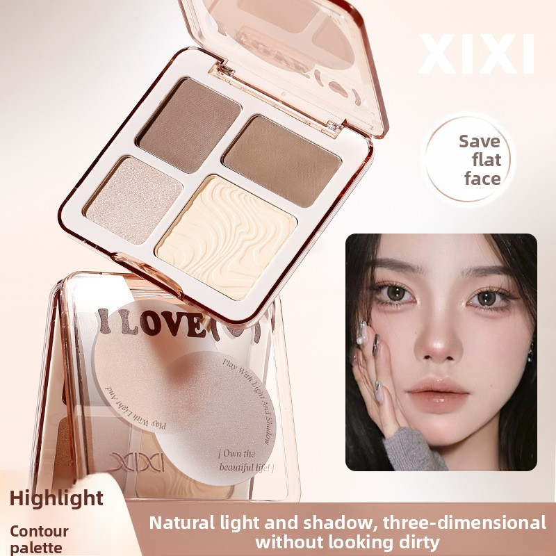 Xixi Shading Contour Palette – phấn mịn, matte tự nhiên dễ dùng cho người mới phù hợp sinh viên D854