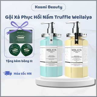 Set gội xả Weilaiya nấm Truffle combo dầu gội dầu xả phục hồi hư tổn tóc 450ml - Kosmi Beauty