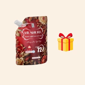 Q441_ Combo (10 Túi ĐỎ 1000ml) V05 Nước giặt xả HUSHURE + Tặng (01 Hũ) Q96 Kem dưỡng trắng Niacinamide Lumiderm