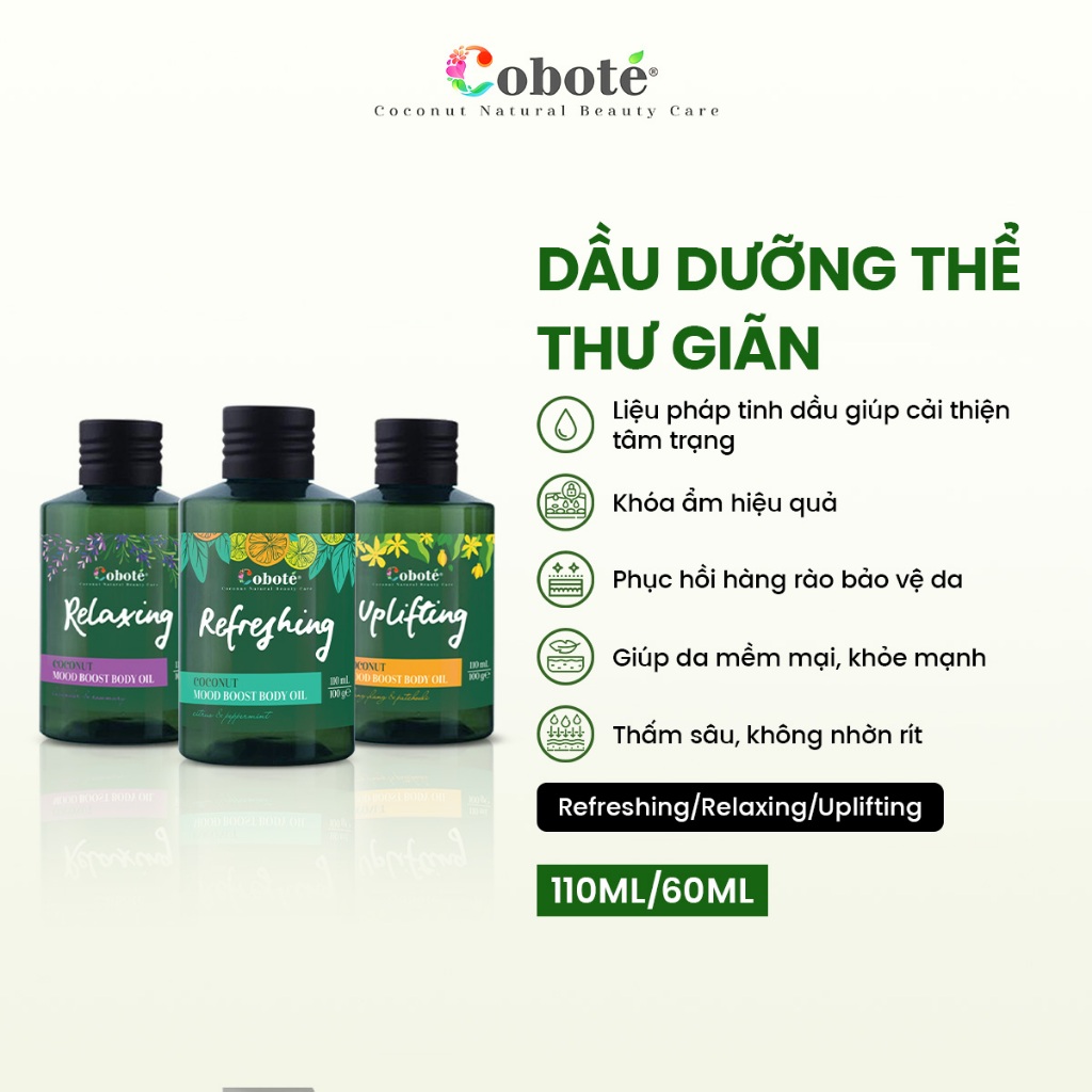 Dầu dưỡng thể thư giãn mood boost oil thấm nhanh tức thì, không nhờn rít 50ml/110ml
