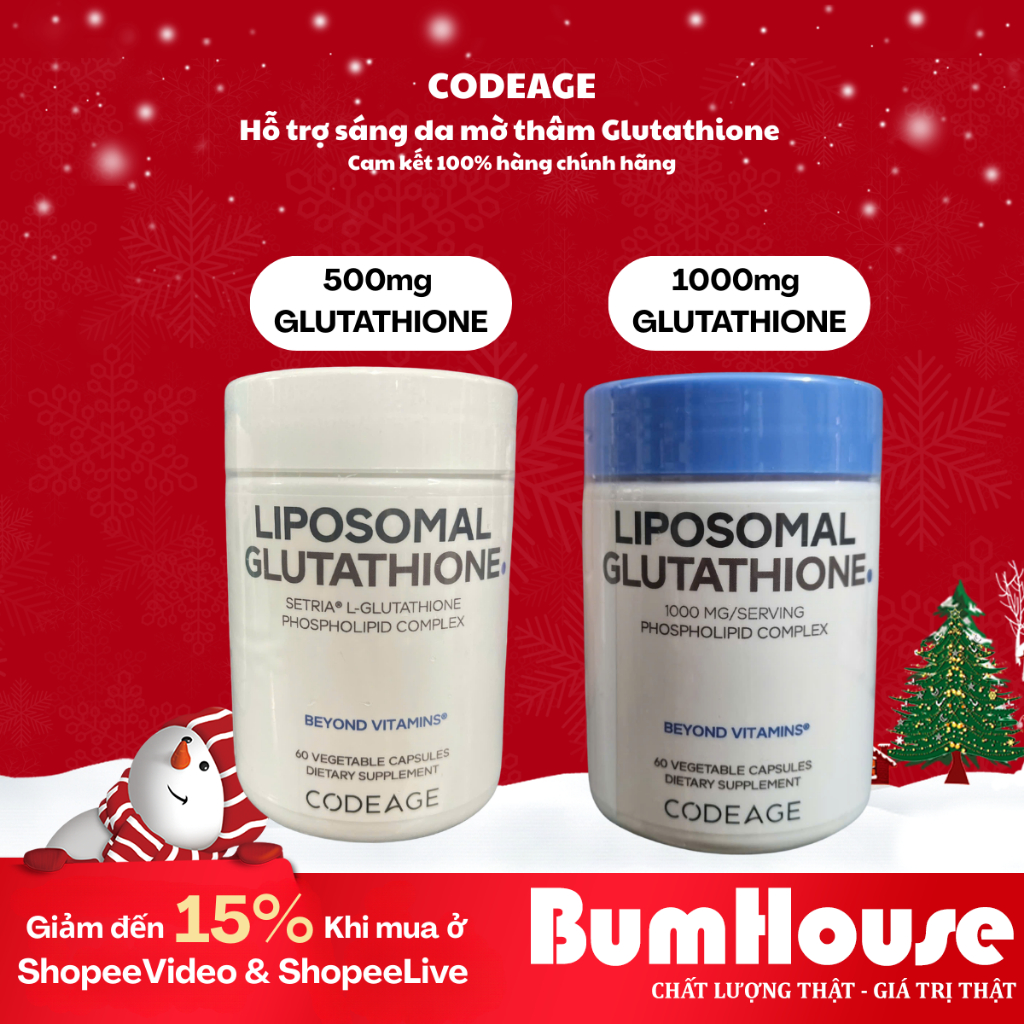 codeage liposomal glutathione 500 mg Codeage Reduced Liposomal Glutathione 1000mg main image 0