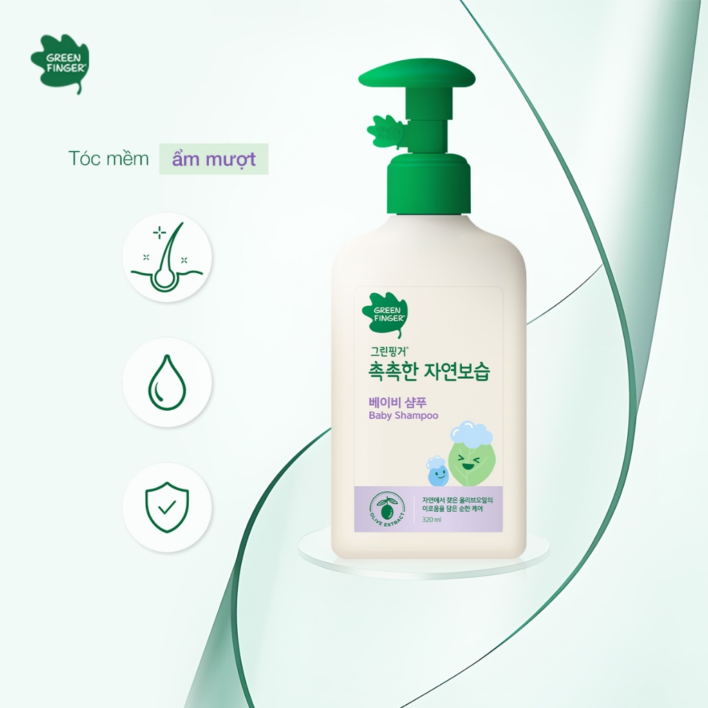 Combo Greenfinger Sáp chống nắng cho bé chống nước Power Shield 18g & dầu gội dưỡng ẩm 320ml