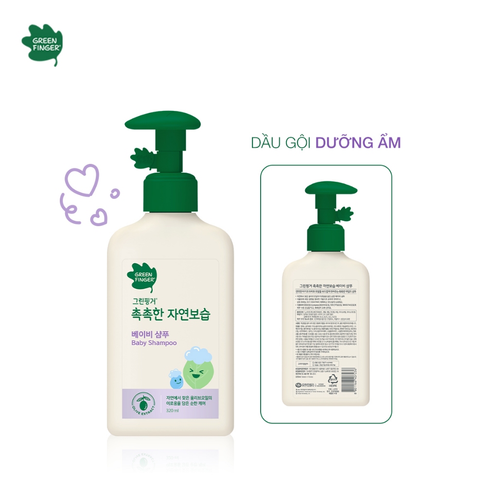 Combo Greenfinger Sáp chống nắng cho bé chống nước Power Shield 18g & dầu gội dưỡng ẩm 320ml