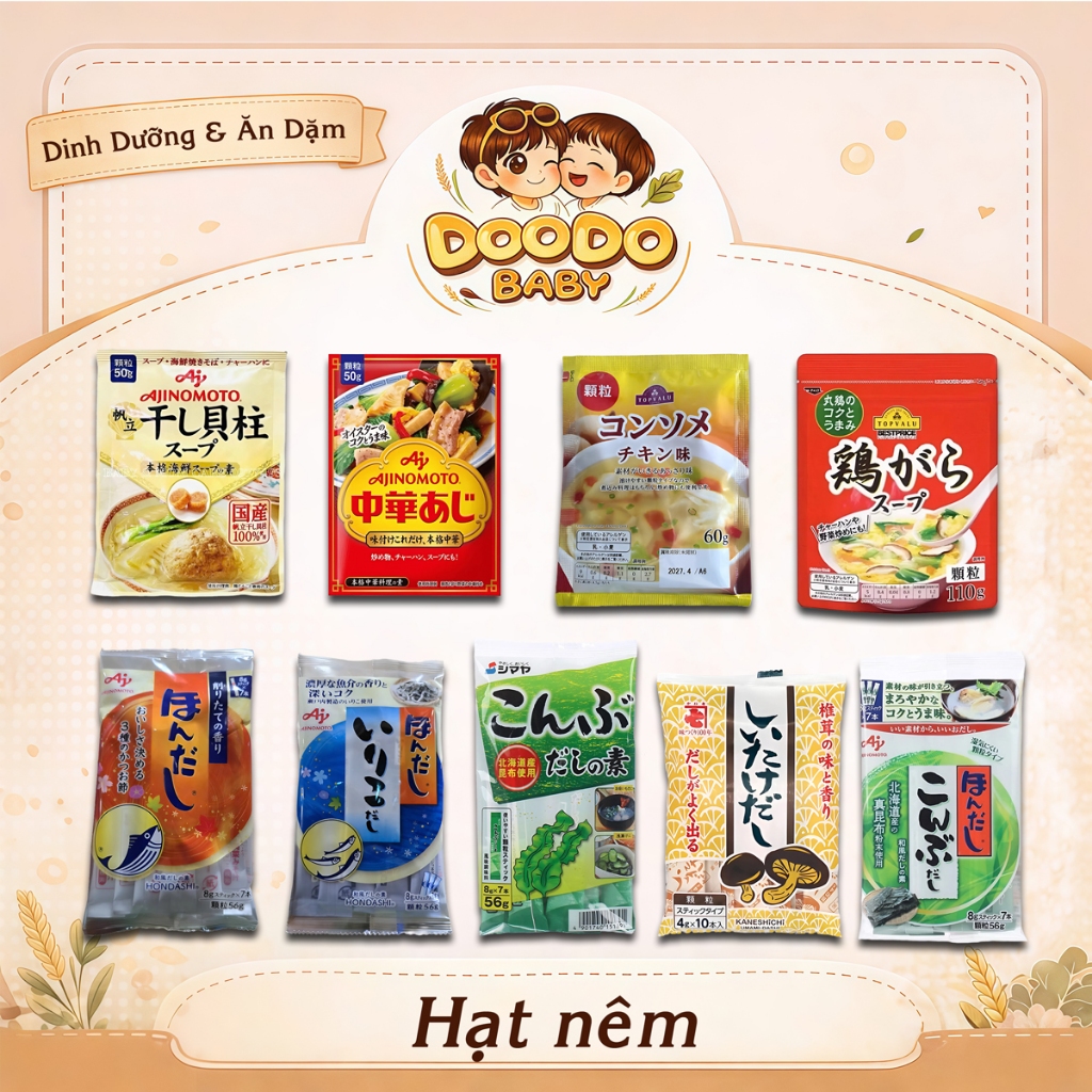 Hạt Nêm Ăn Dặm Ajinomoto | Topvalu | Shimaya | Shiitake Cho Bé