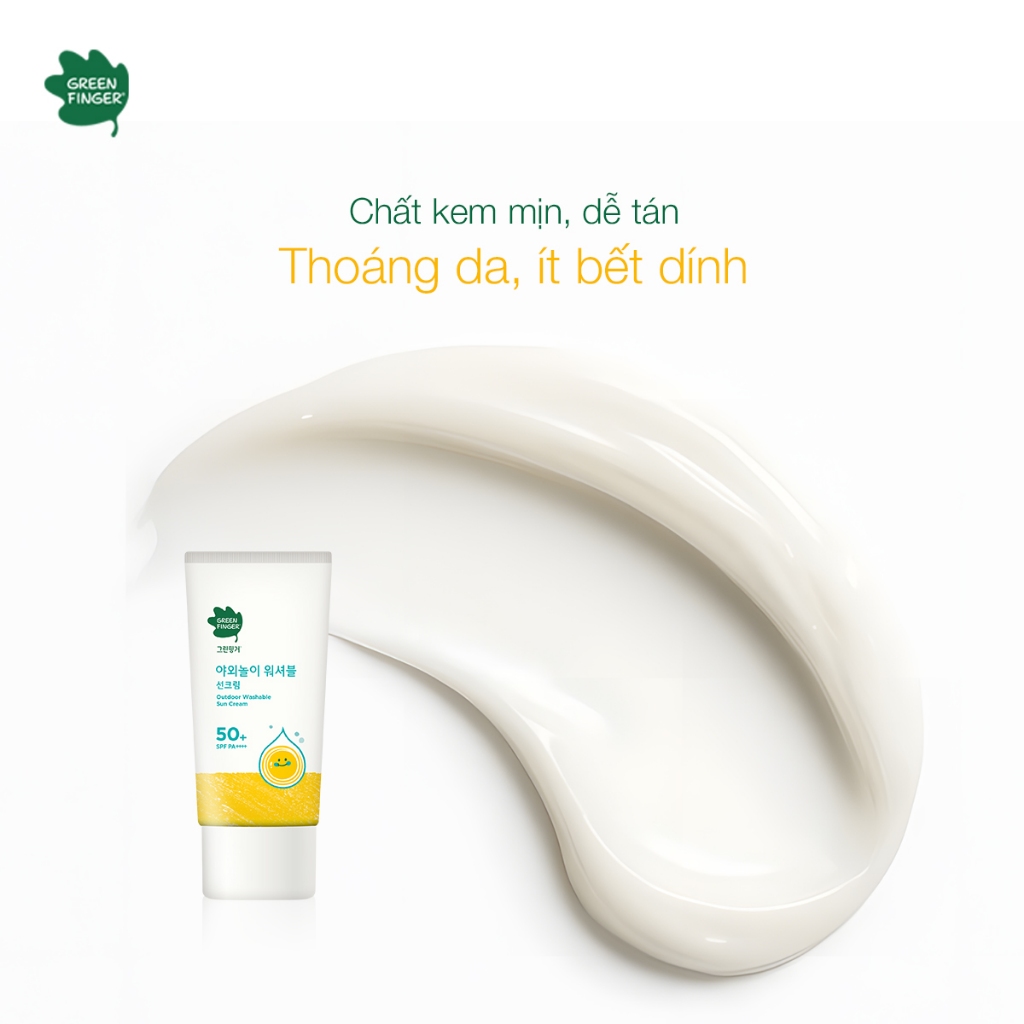 Kem Chống Nắng Green Finger Outdoor Washable Sun Cream SPF50+ PA++++ 80ml Bảo Vệ Làn Da Hiệu Quả