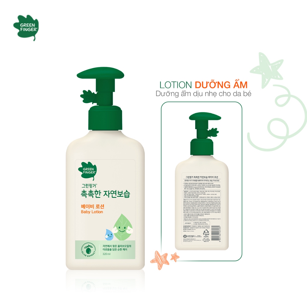 Lotion Dưỡng Ẩm Cho Bé Greenfinger ChokChok Natural 320ml An Toàn, Lành Tính