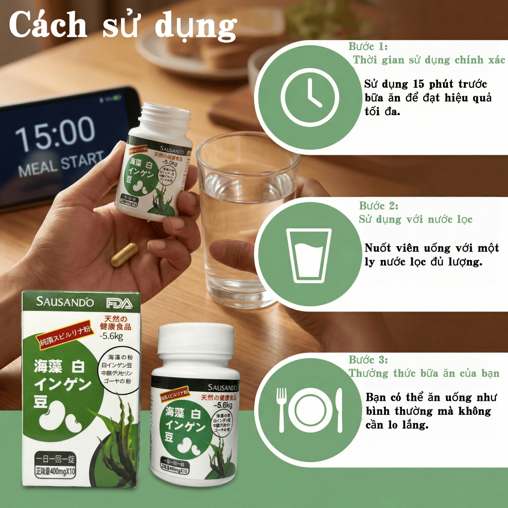 SAUSANDO –Hỗ trợ quản lý cân nặng khoa học, cho thấy hiệu quả rõ rệt chỉ sau 7 ngày sử dụng đều đặn