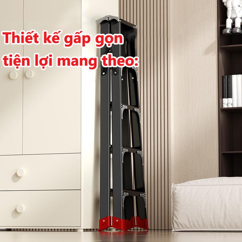 Thang Nhôm Gấp Gọn Chữ A Thang gấp đa năng hình chữ A dùng trong gia đình chiều cao （1.2M-2.1M）
