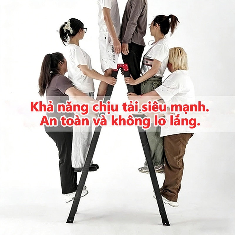 Thang Nhôm Gấp Gọn Chữ A Thang gấp đa năng hình chữ A dùng trong gia đình chiều cao （1.2M-2.1M）