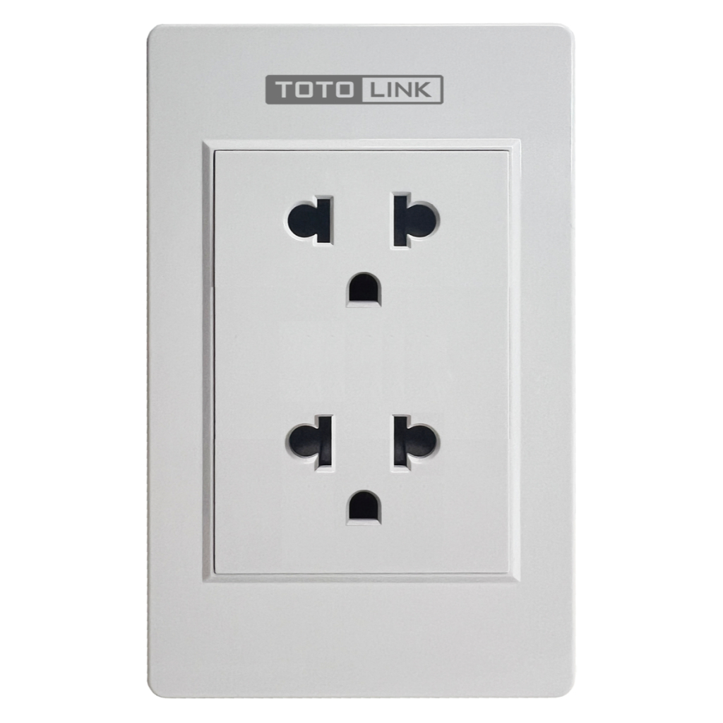 [Hỏa tốc] Ổ cắm ba 2 chấu, đôi 3 chấu, ổ cắm điện âm tường nhựa TOTOLINK WS05 & WS06  – Ổ cắm điện gắn tường