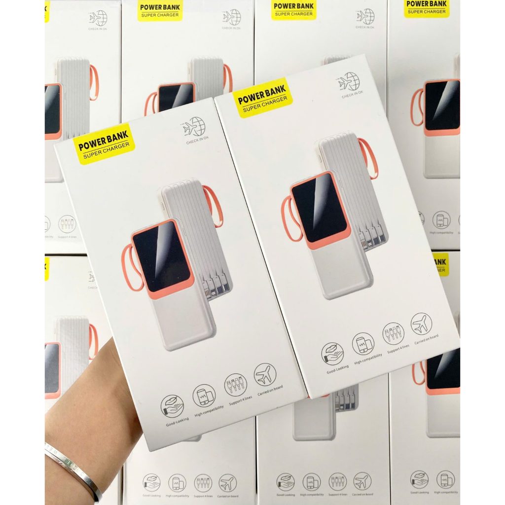 Bộ Sạc Dự Phòng Đầy Đủ Các Loại 10.000/20.000/30.000 mAh, Hỗ Trợ Sạc Nhanh, Tích Hợp Sẵn Cáp Sạc BH 06 Tháng