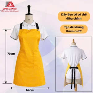 Tạp Dề Nấu Ăn Vải Dù Trượt Nước Đủ Màu Dùng Trong Làm Bếp, Nam/Nữ Phục Vụ
