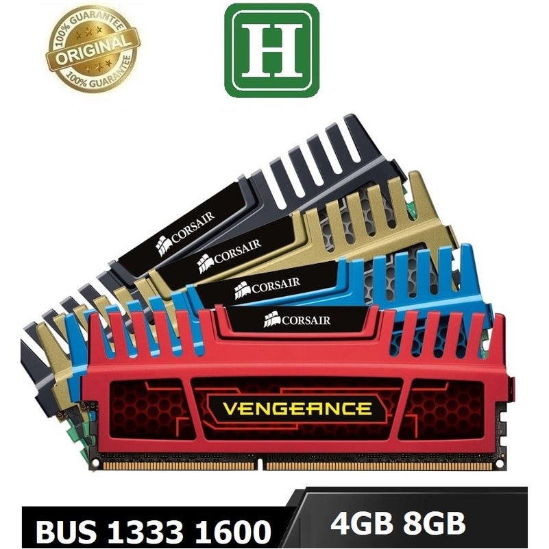 Ram 8Gb, 4Gb DDR3 bus 1333, 1600, Ram tản nhiệt Corsair, Kingston cho ...